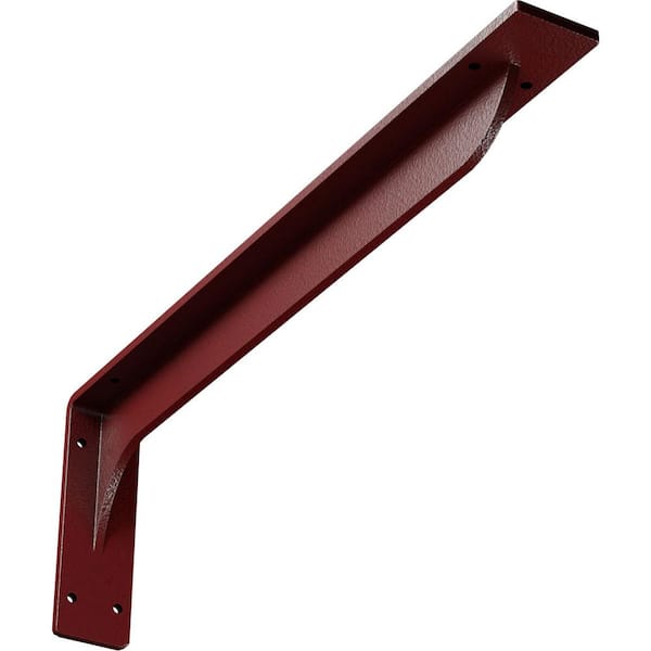 2 in. W x 6-1/2 in. H x 20 in. D Hammered Bright Red Embrey Steel Bracket