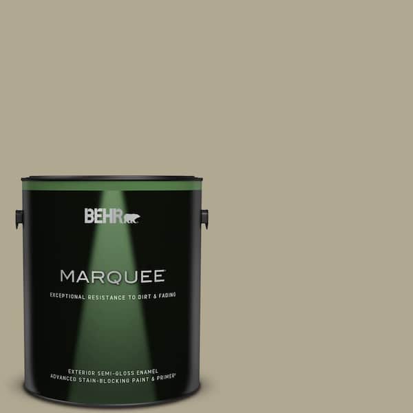 BEHR MARQUEE 1 gal. #BXC-22 Field Khaki Semi-Gloss Enamel Exterior Paint & Primer