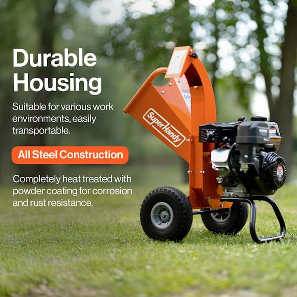 SuperHandy Mini Wood Chipper Shredder Mulcher – 3 in. Max Capacity