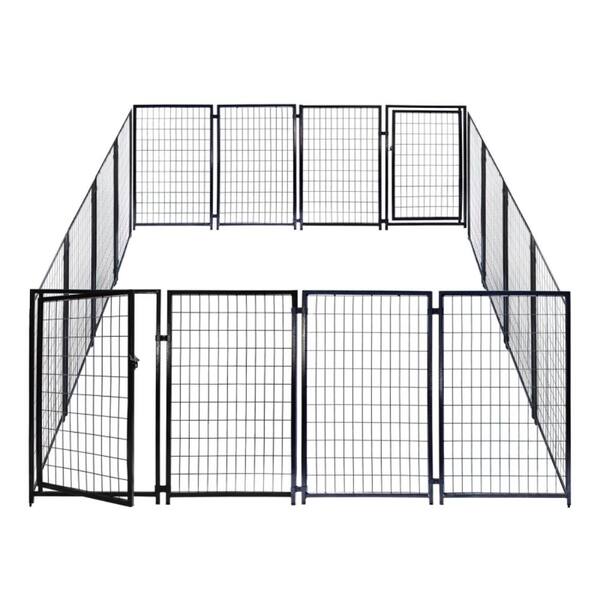 ALEKO 10 ft. H x 10 ft. W x 4 ft. H Kennel Heavy-Duty Pet Playpen Foot Dog Exercise Pen Cat Fence Run Chicken Coop Hens House