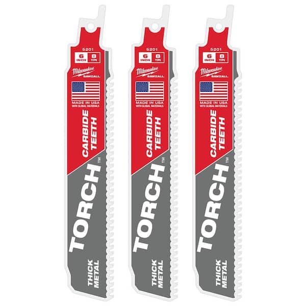 Milwaukee 6 in. 8 TPI TORCH Carbide Teeth Thick Metal Cutting