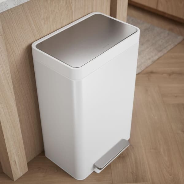 KOHLER Dual 5.5 Gal. Stainless and White Compartment Trash Can K