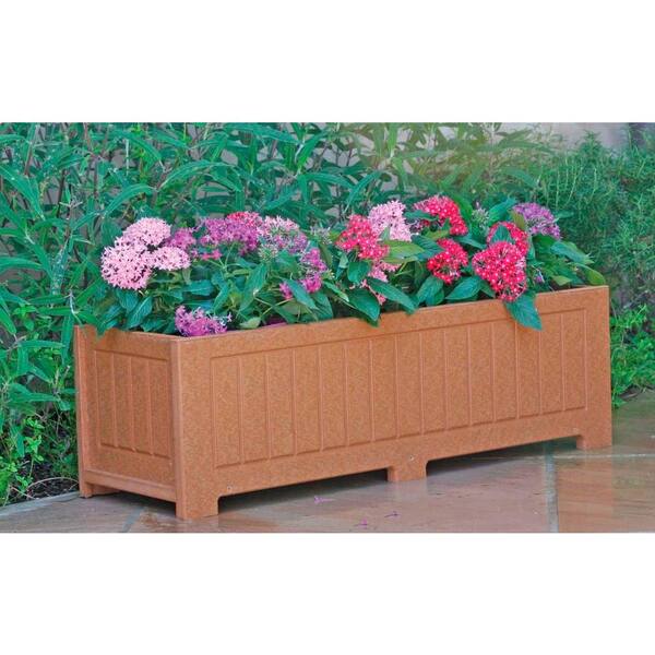 Eagle One Catalina 34 in. x 12 in. Cedar Recycled Plastic Commercial Grade Planter Box