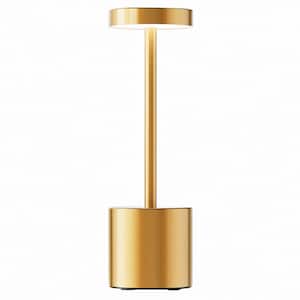10 in. Gold Touch Sensor Dimmable Integrated LED Novelty Desk Lamp Set with USB Port