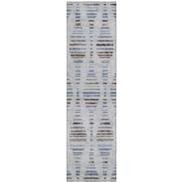 Addison Rugs Chantille Machine Washable Indoor/Outdoor Abstract ACN2027 Putty 2 ft. 3 in. x 7 ft. 6 in. Runner Rug