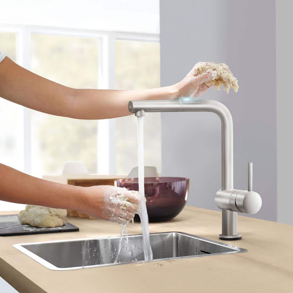 Stainless Steel Touchless Pull-Out Spray Kitchen Faucet