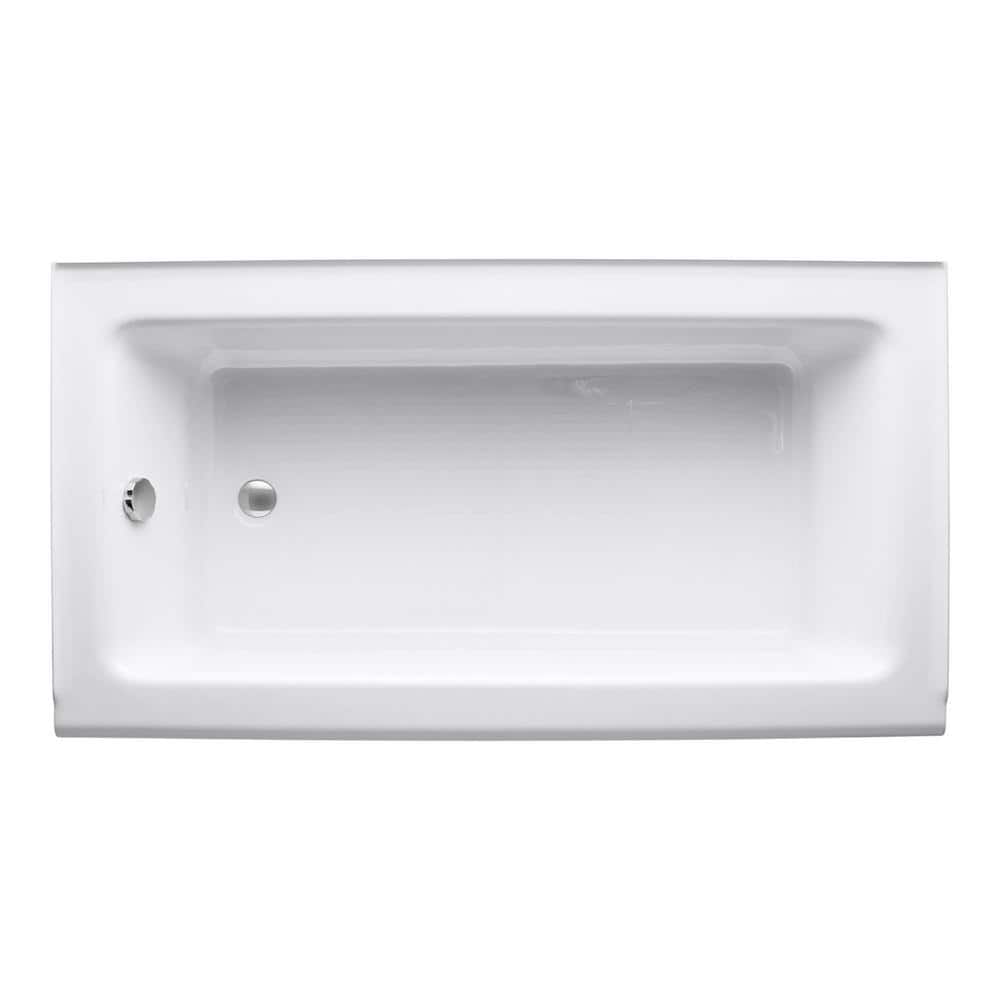 Bellwether 60-Inch White Cast Iron Alcove Bathtub