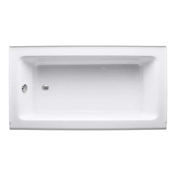 Kohler K-875-0 Bellwether 60" x 32" alcove bath Tub w/ apron & LH drain White 