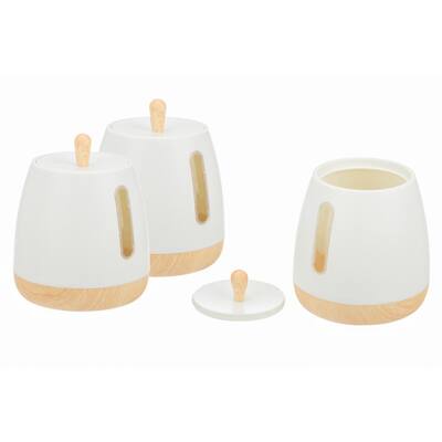 European Collection 3-Piece Plastic Canister Set