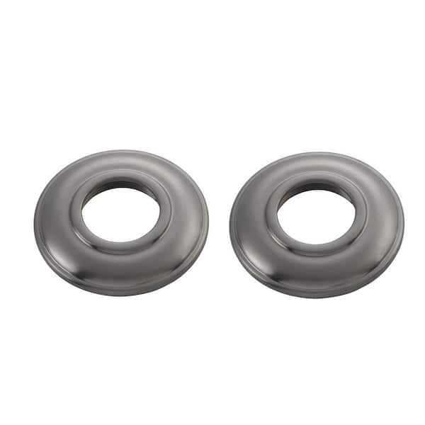 Glacier Bay Builders Pair of Handle Flanges, Brushed Nickel