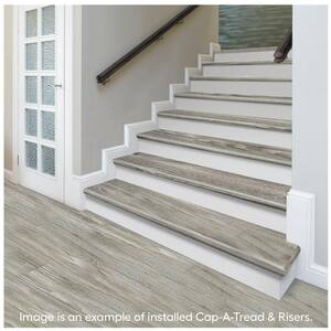 Athabasca Glacier/Pelican Gray 1-11/16 in. T x 12-1/8 in. W x 47 in. L Stair Tread and Reversible Riser Kit