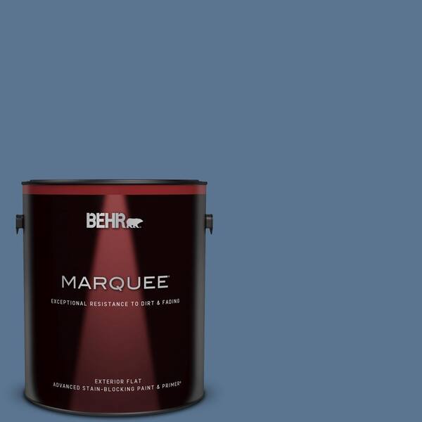 BEHR MARQUEE 1 gal. PPU1418 Laguna Blue Flat Exterior Paint & Primer