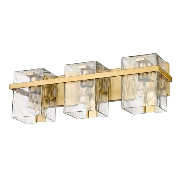 Unbranded Bennington 22.25 in. 3-Light Modern Gold Vanity Light