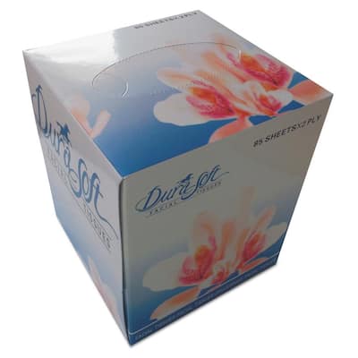 Facial Tissue Cube Box, 2-Ply, White, 85-Sheets/Box, 36 Boxes/Carton