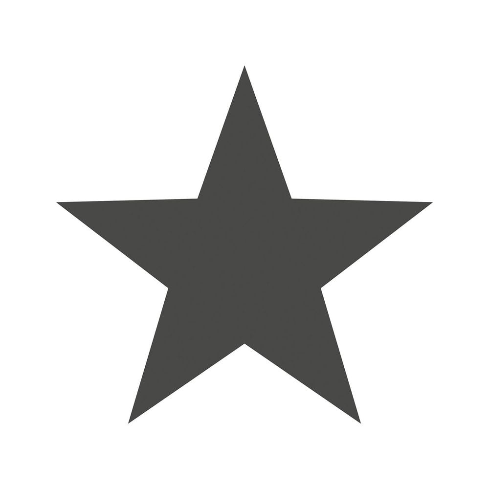 Style Sisters Classic Black Single Star Design Matte Finish Eco-FSC Certifi