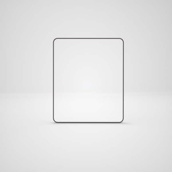 Unbranded Oil Rubbed Bronze 30 in. W x 36 in. Metal Framed Rounded Rectangle Bathroom Tempered Glass Wall Vanity Mirror, Anti-Rust
