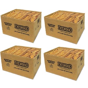Natural Hand Split Fatwood 25 lbs. Firestarter (4-Pack)