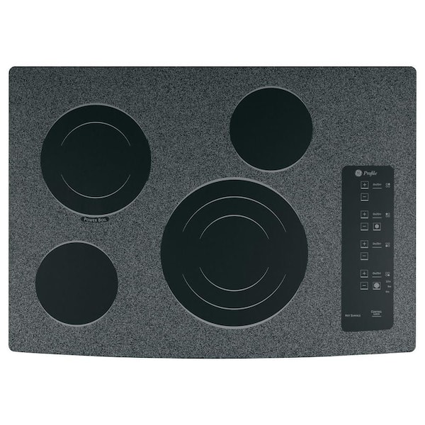 GE Profile CleanDesign 30 in. Smooth Surface Radiant Electric Cooktop in White with 4 Elements