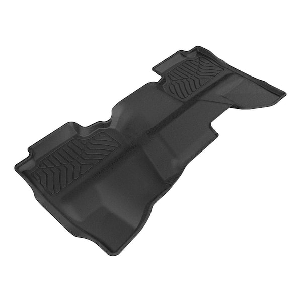 Aries StyleGuard XD Black Custom Heavy Duty Floor Liners, Select Chevrolet Silverado, GMC Sierra Extended Cab, 2nd Row Only