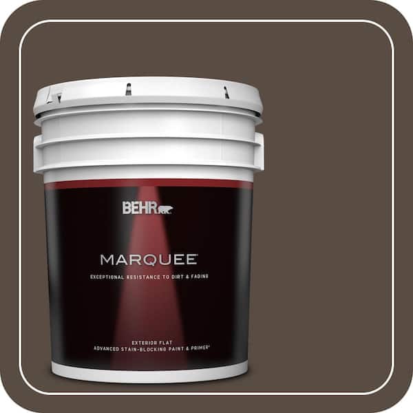 BEHR MARQUEE 5 gal. #MQ2-39 Rare Wood Flat Exterior Paint & Primer