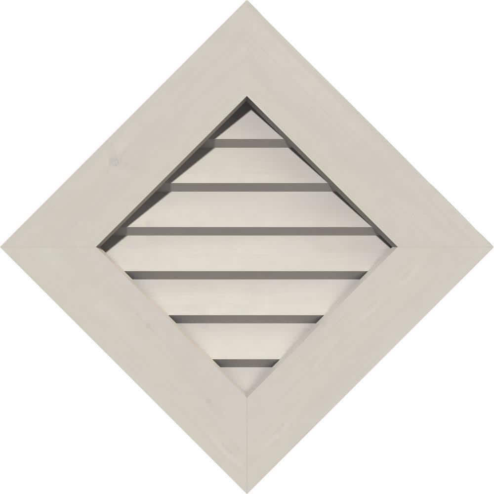 "22.375"" x 22.375"" Diamond Primed Smooth Western Red Cedar Wood Paintable Gable Louver Vent Decorative" price history on PriceWatchPro
