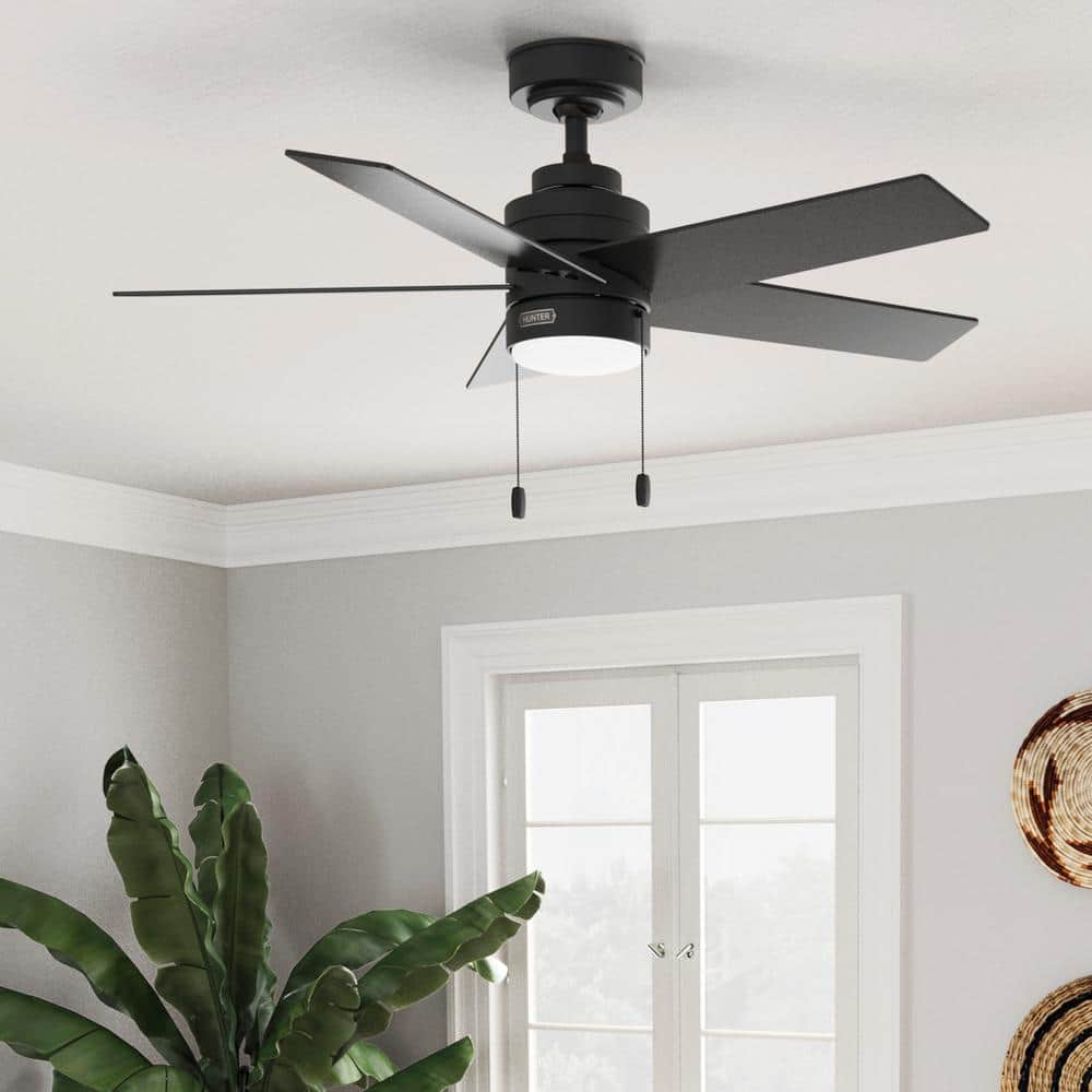 Jude 44 in. Matte Black Indoor Ceiling Fan with LED Light Kit and Pull Chain price history on PriceWatchPro