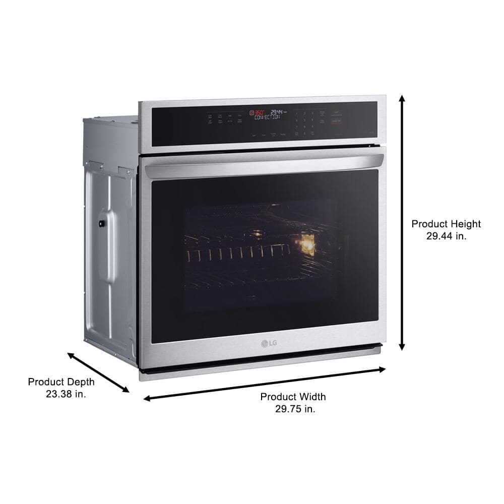 LG 4.7 Cu. Ft. Black Stainless Steel Smart Wall Oven