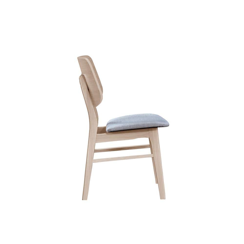 Oscar White Ash Upholstered Mid-Century Modern Side Chair