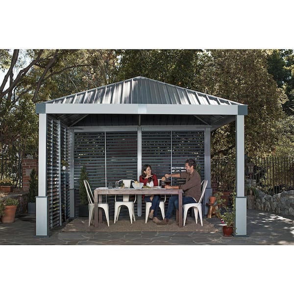 Sojag Nanda 12 ft. x 12 ft. Grey Rustproof Aluminum Framed Gazebo