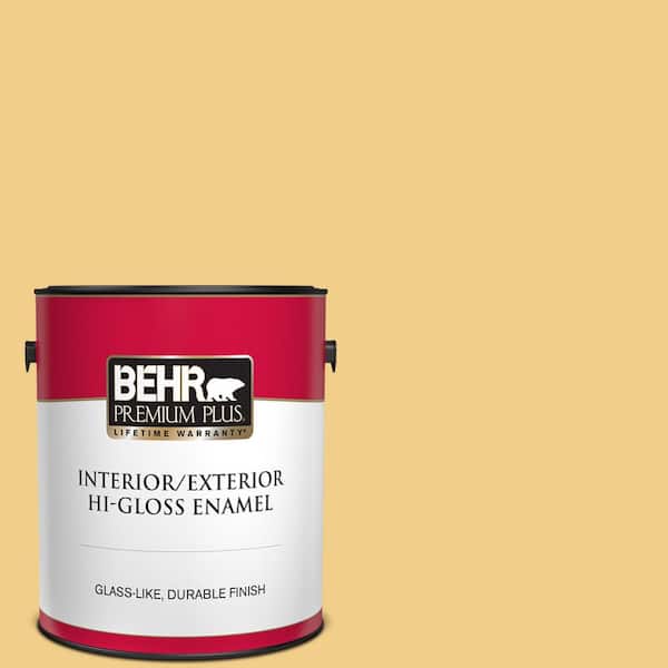 BEHR PREMIUM PLUS 1 gal. #360D-4 Warm Glow Hi-Gloss Enamel Interior/Exterior Paint