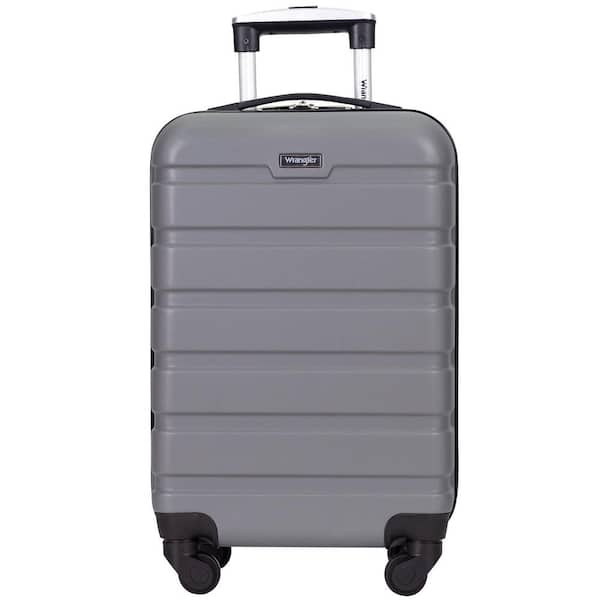 Wrangler 20 in. Gray Basic Rolling Hardside Carry-On with Spinner Wheels