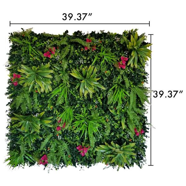 Green Smart Dekor 19 .68 in. x 19 .68 in. Green Artificial Verona