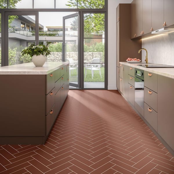 Sway Terracotta 2.75 in. x 11.02 in. Matte Porcelain Wall Tile (5.05 sq. ft./ Case)