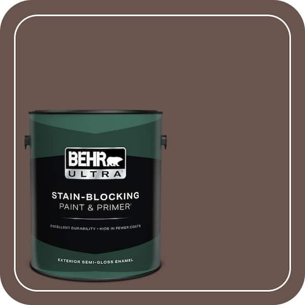 BEHR ULTRA 1 gal. Home Decorators Collection #HDC-CL-13A Library Leather Semi-Gloss Enamel Exterior Paint & Primer