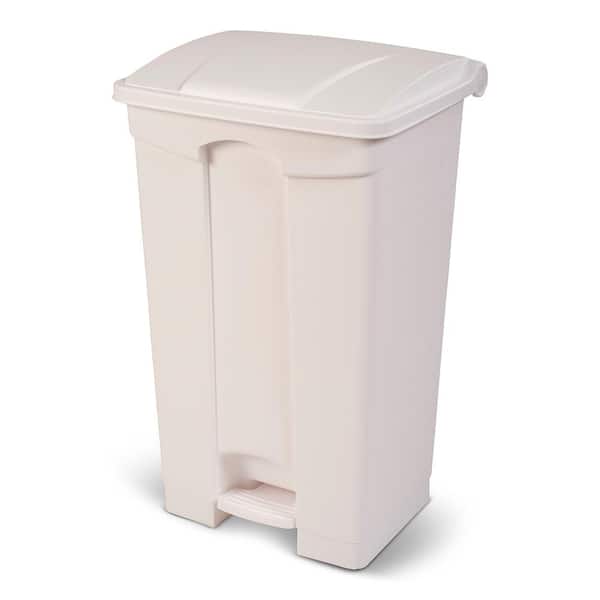 23 Gallon White Fire Retardant Step-On Trash Can