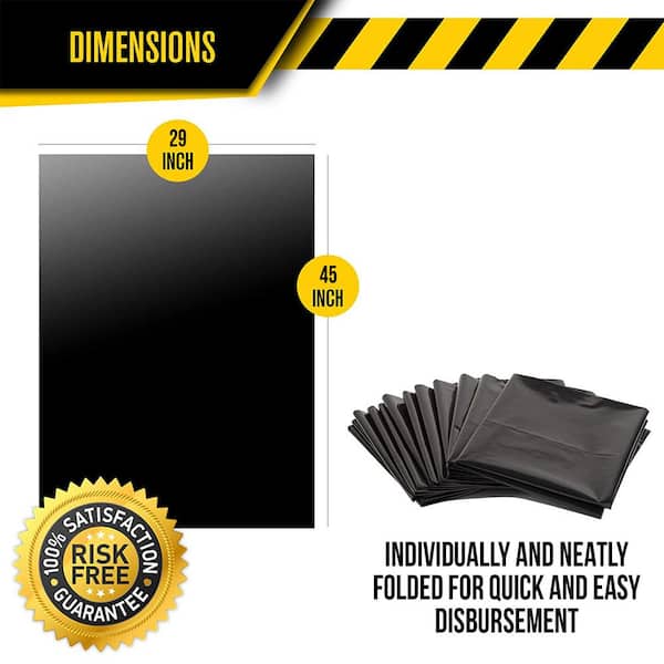 Aluf Plastics 29 in. x 44 in. 26 Gal. Black Trash Bags (Pack of 200) 1.25  mil (eq) for Construction and Commercial Use RCM-2944 - The Home Depot