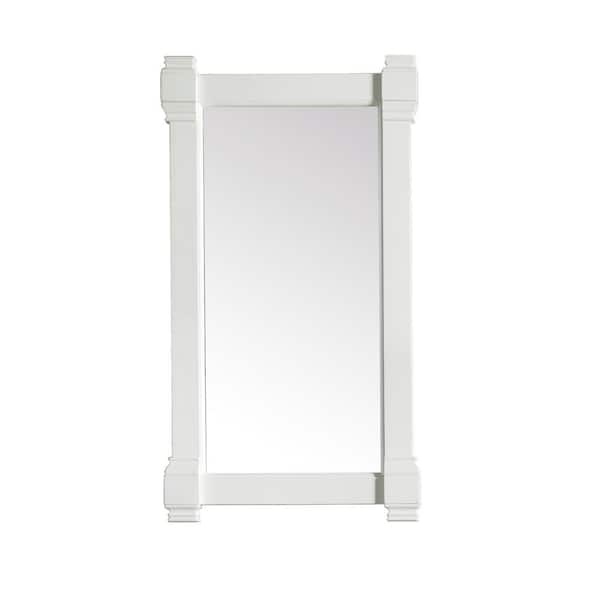 James Martin Vanities Brittany 21.7 in. W x 39.2 in. H Framed Rectangular Bathroom Vanity Mirror in Bright White