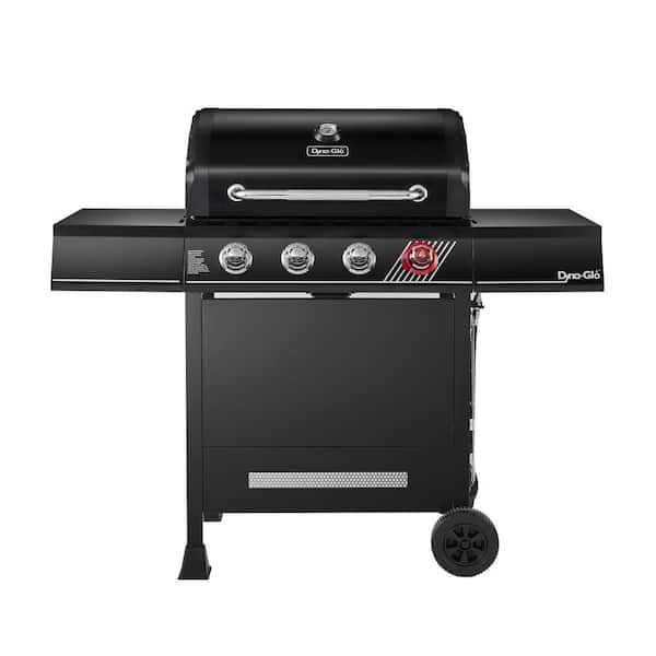 Dyna Glo 4 Burner Propane Gas Grill In Matte Black With Trivantage Multifunctional Cooking System Dgh450crp The Home Depot