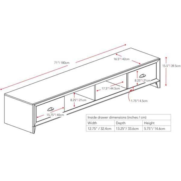 Modern Dark Brown Engineered Wood TV Stand with Drawers for 85" TVs