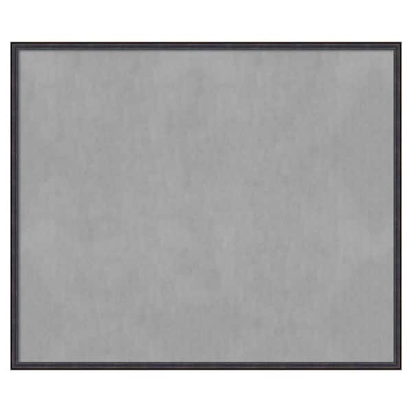 Amanti Art Dark Bronze Scoop 50 in. x 42 in. Framed Magnetic Board