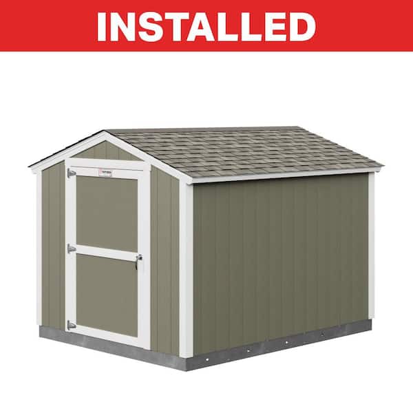 Professionally Installed Tahoe Series Sierra 8 ft. x 10 ft. Painted Wood Storage Shed 6 ft. High Sidewall (80 sq. ft.)