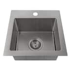 Swan Black Solid Surface 15 in. 1-Hole Dual Mount Bar Sink in Black ...