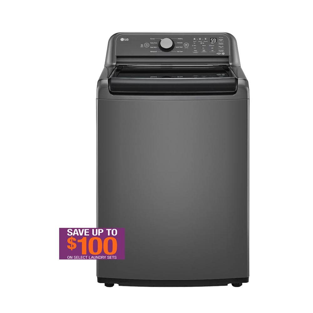 LG 5.0 cu. ft. Top Load Washer in Middle Black with Impeller, NeverRust Drum and TurboDrum Technology