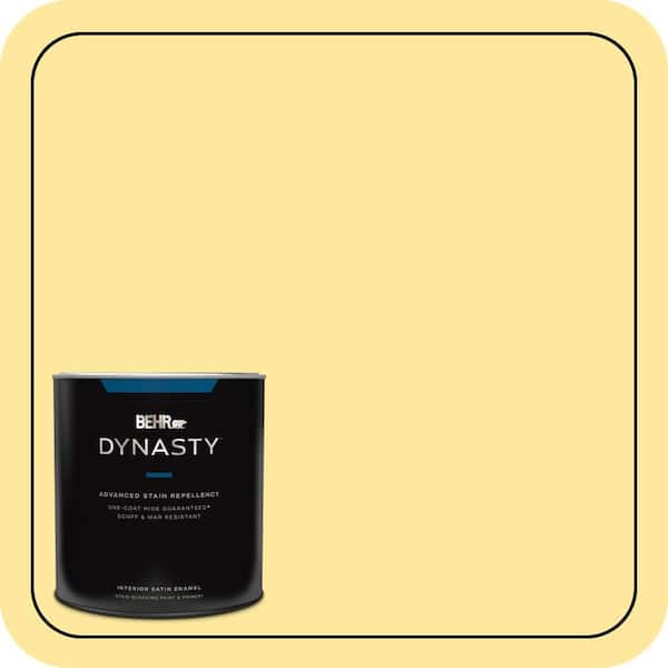 BEHR DYNASTY 1 qt. #P300-4 Rise and Shine Satin Enamel Interior Stain-Blocking Paint and Primer