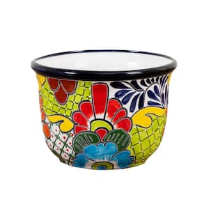 9 in. x 12.5 in. Handmade Mexican Talavera Ceramic Planter