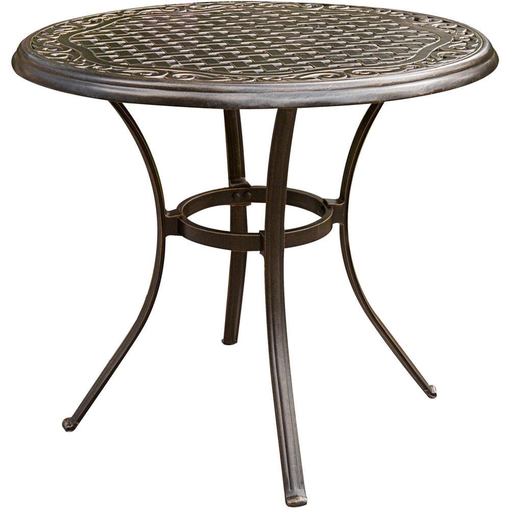 Renditions Bronze 3-Piece Patio Set with Blue Sunbrella Cushions