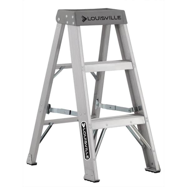 Louisville Ladder 3 ft. Aluminum Step Ladder with 300 lbs. Load Capacity Type IA Duty Rating