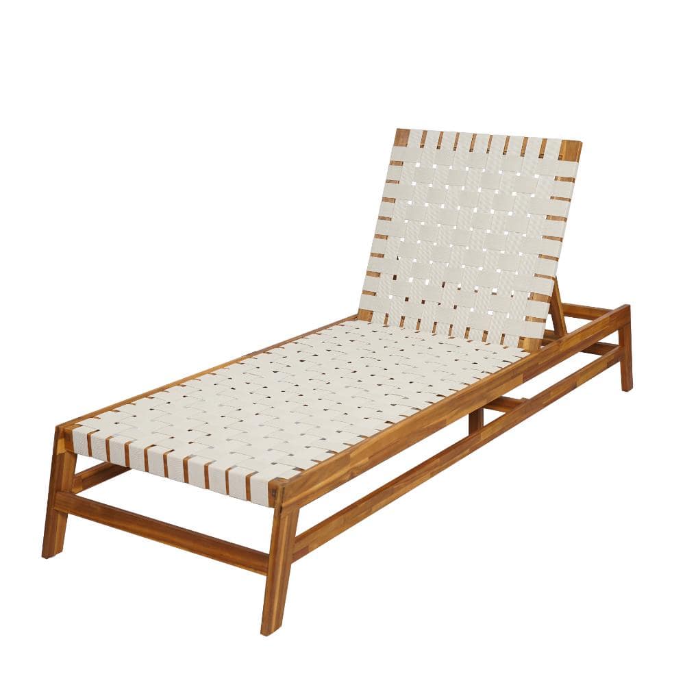 82.75 in. x 28.5 in. White Adjustable Rope Chaise Lounge for Backyard price history on PriceWatchPro
