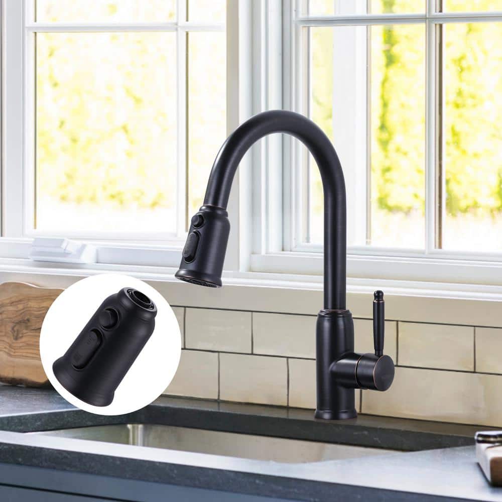 Oil Rubbed Bronze Kitchen Faucet Spray Head with 9 Adapters