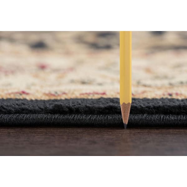 Elegance Oriental Black 5 ft. x 7 ft. Indoor Area Rug